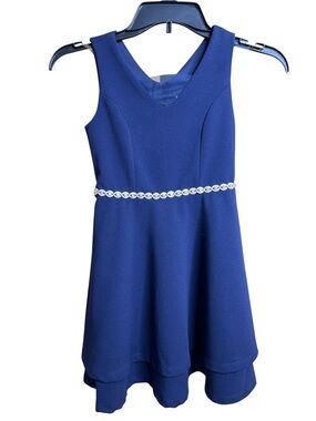 Speechless Kids Girls' Navy Blue Embellished Dress Sz 7